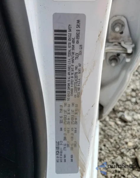 2020 Ram 1500 Laramie z USA, uszkodzony, nr VIN 1C6SRFDT6LN139778